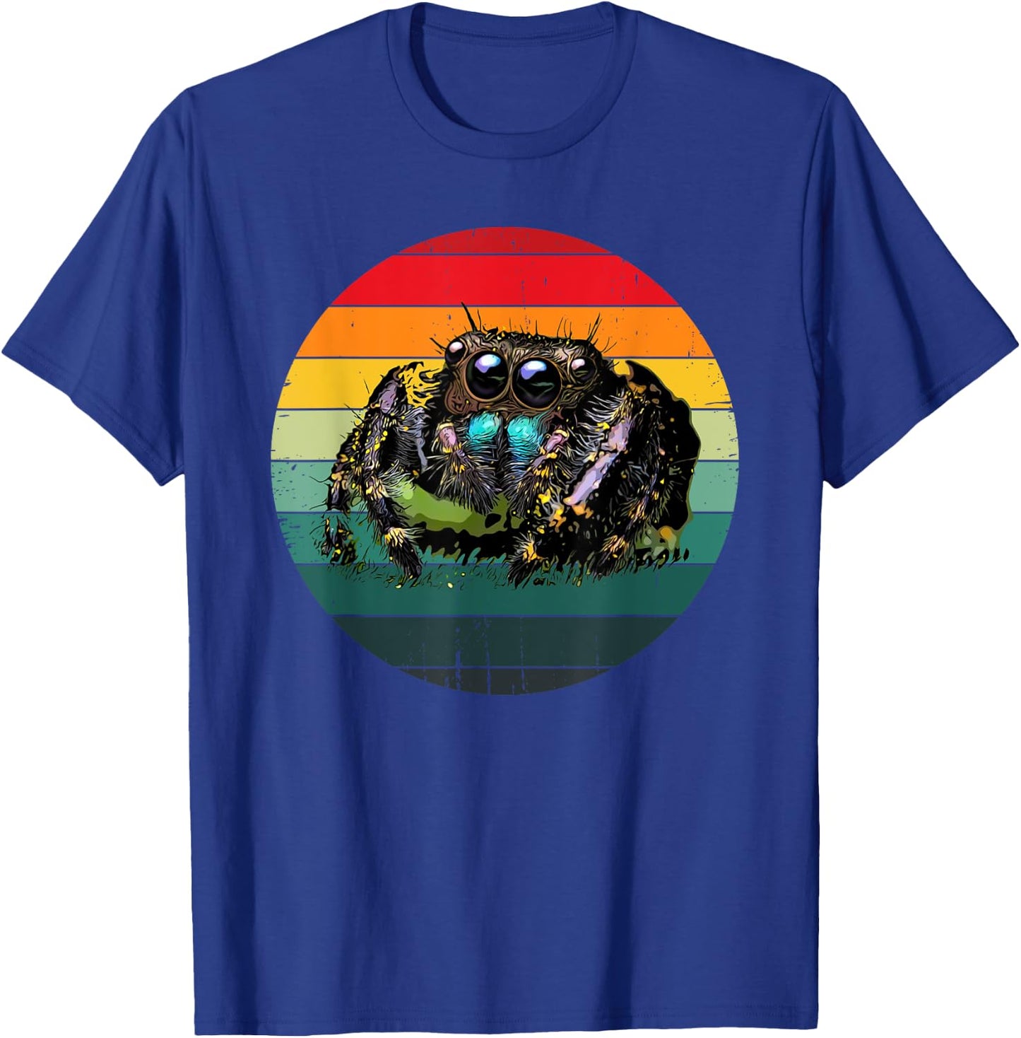 Pet Spider Mom or Dad Vintage Spooder Cute Jumping Spider T-Shirt - T-Shirt | Royal
