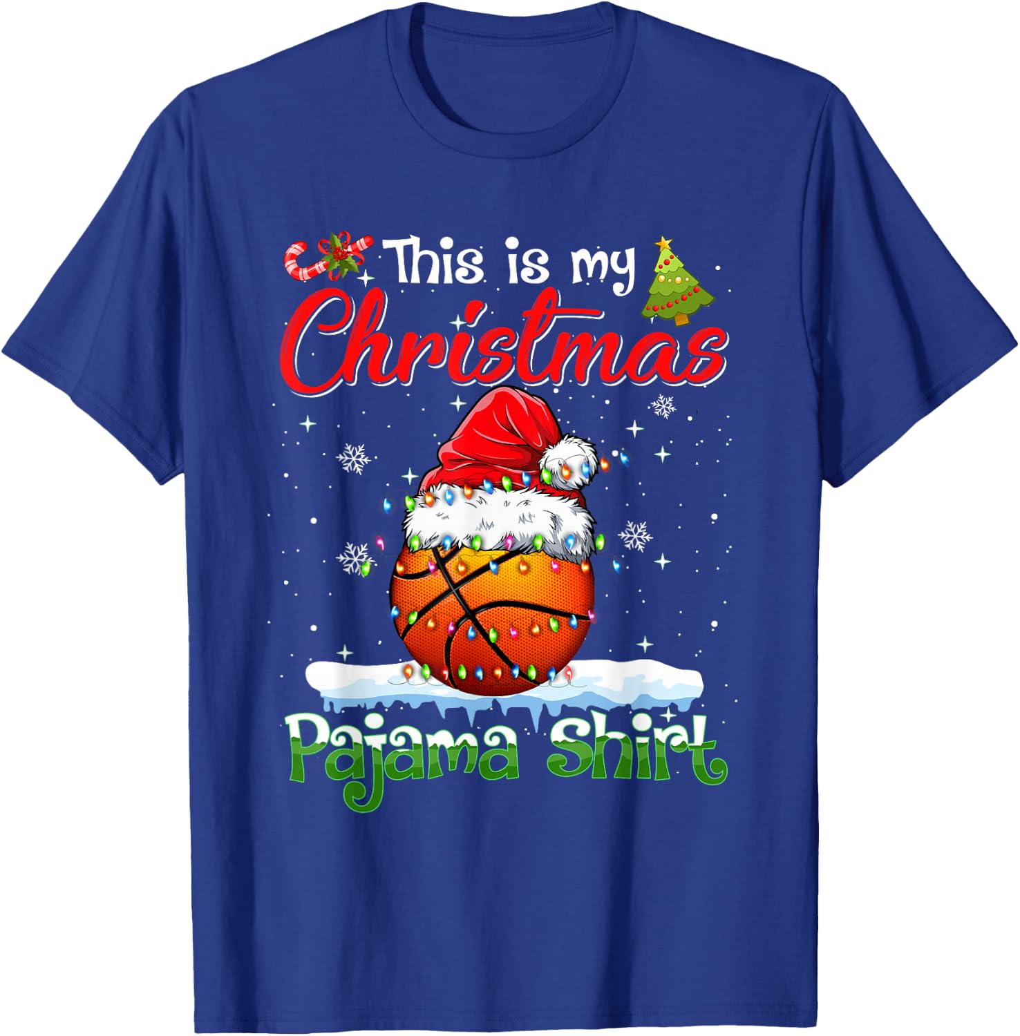 Funny Basketball Christmas Shirt Gift - -Adults, Kids - Black - Short Sleeve - Christmas Basketball Kids T-Shirt - T-Shirt | Royal