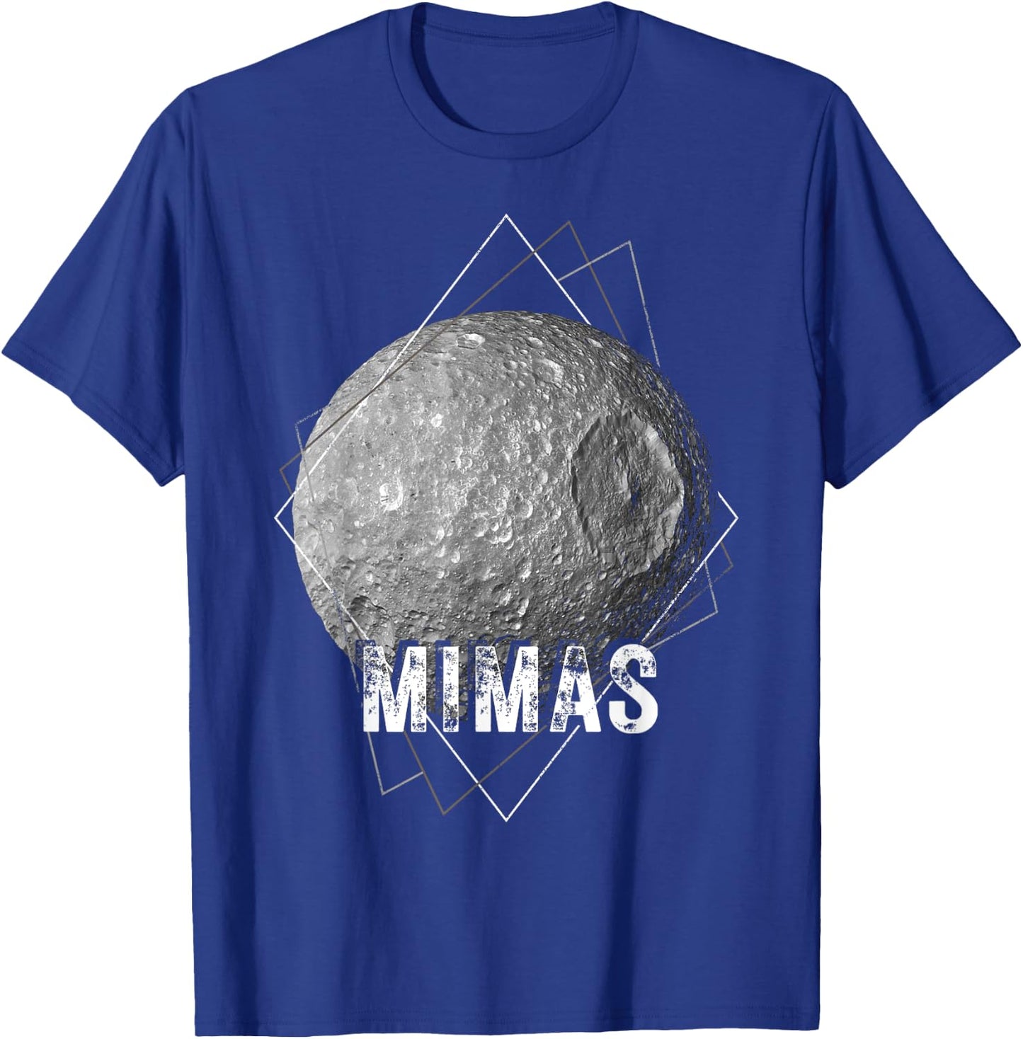 Mimas Saturn Moon Solar System Space Astronomy T-Shirt - T-Shirt | Royal