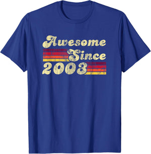 Awesome Since 2003 Vintage Gifts T-Shirt - T-Shirt | Royal