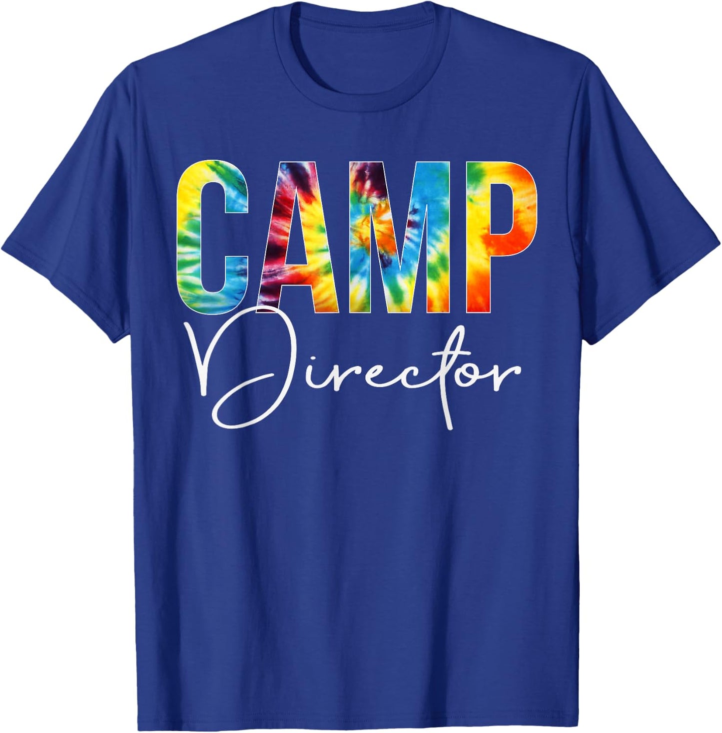 Camp Director Tie Dye Appreciation Day Hello Back To School T-Shirt - T-Shirt | Royal