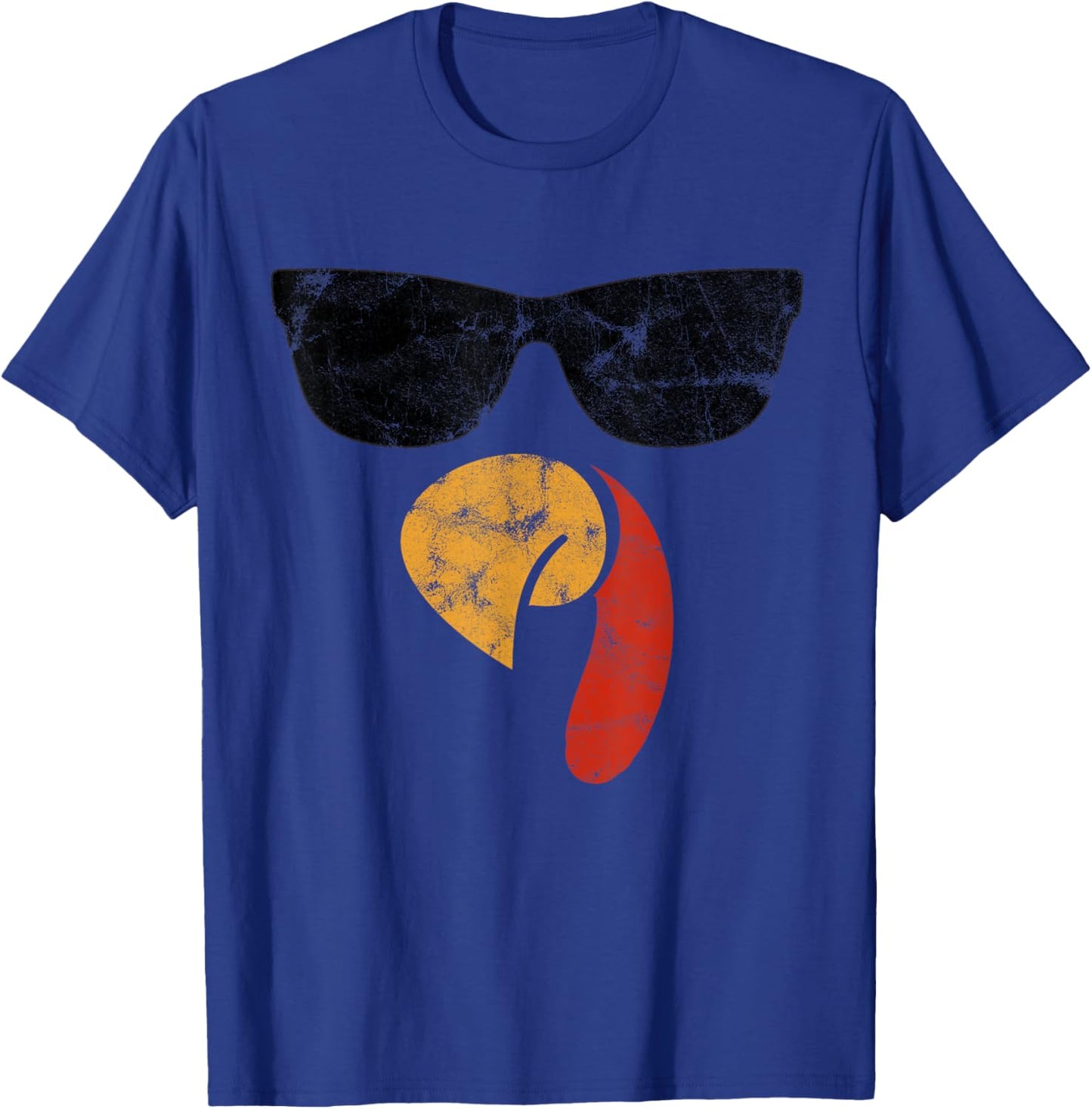 Turkey Face Thanksgiving Day Piligrim Gifts Trot Leg Day T-Shirt - T-Shirt | Royal