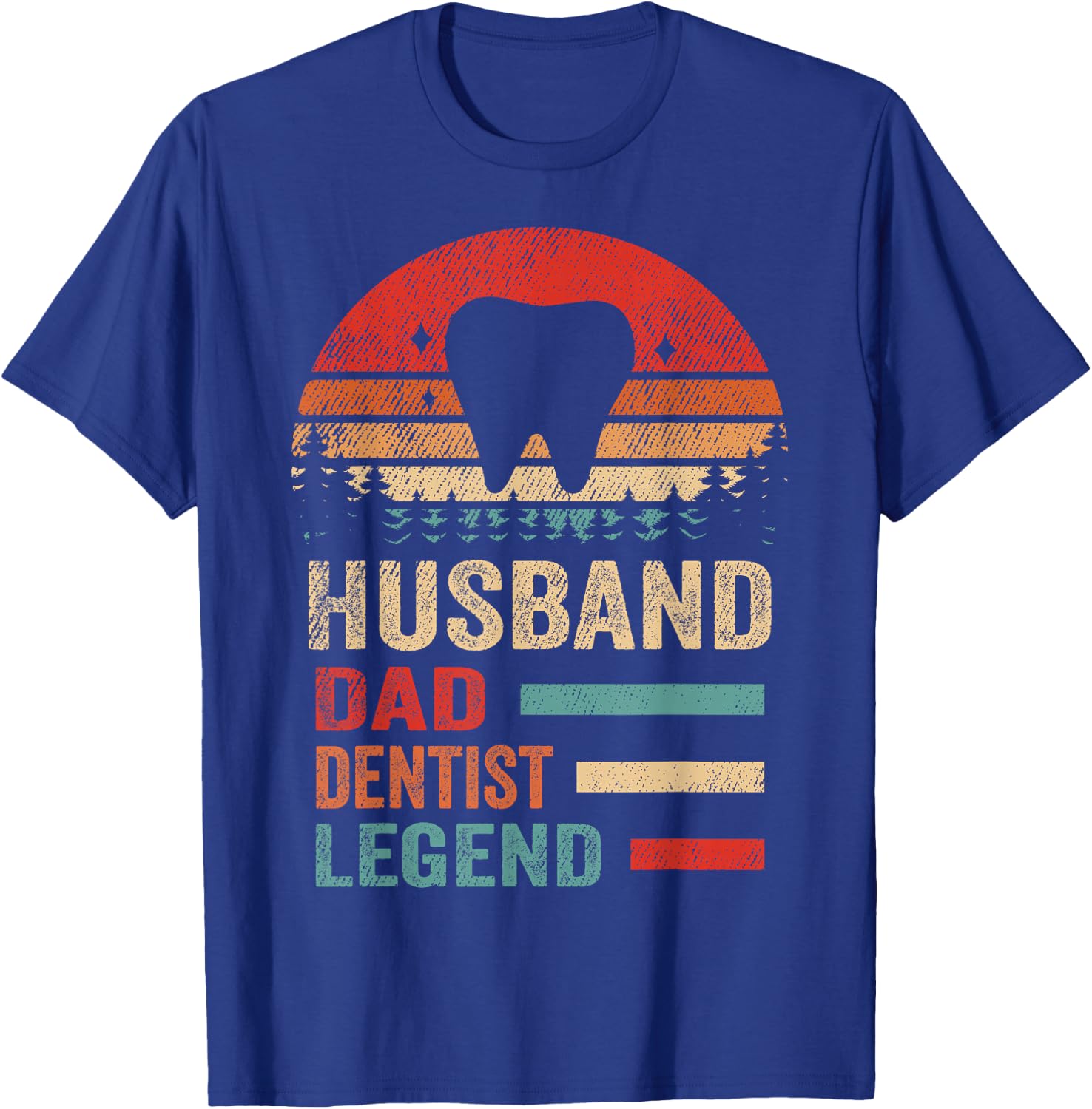 Funny Vintage Dentist, Husband Dad Dentist Legend Retro T-Shirt - T-Shirt | Royal