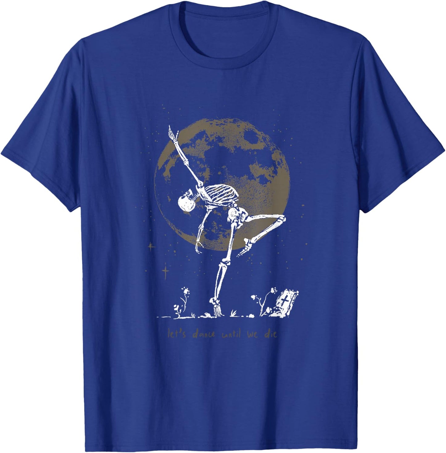 Dance Till We Die Ballet Dancer Dancing Skeleton Witchcore T-Shirt - T-Shirt | Royal