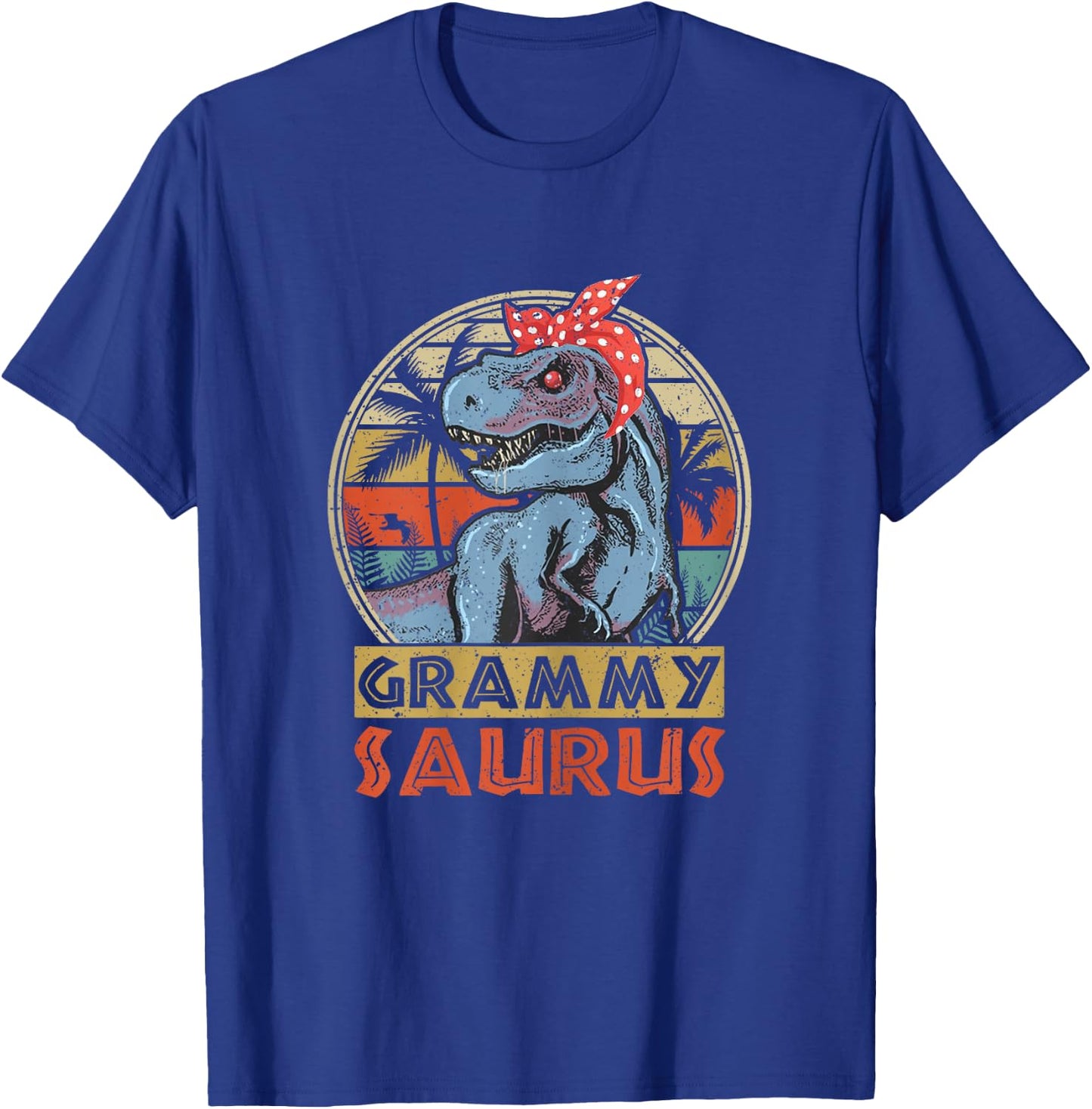Grammysaurus T Rex Dinosaur Grammy Saurus Family Matching T-Shirt - T-Shirt | Royal