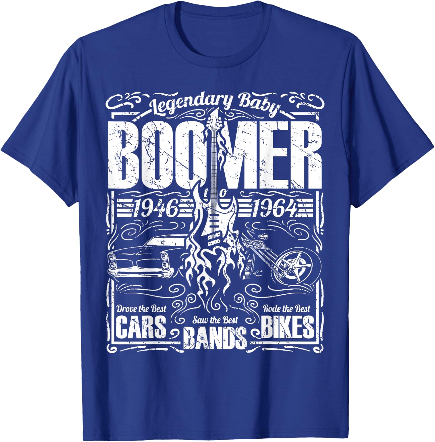 Cool Legendary Baby Boomer Birthday Design Born 1946 to 1964 T-Shirt - T-Shirt | Royal