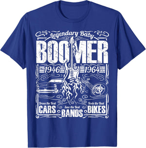 Cool Legendary Baby Boomer Birthday Design Born 1946 to 1964 T-Shirt - T-Shirt | Royal