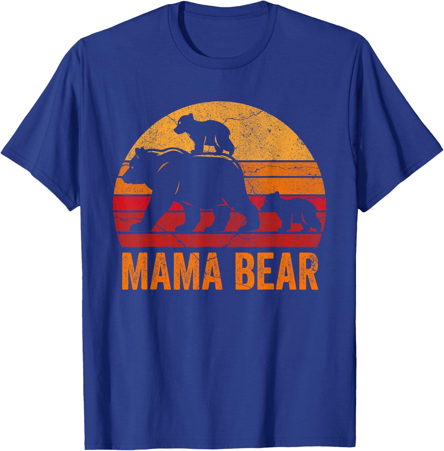 Mama Bear 2 Cubs Shirt Mama Bear Twin Shirt Mom 2 Kids T-Shirt - T-Shirt | Royal