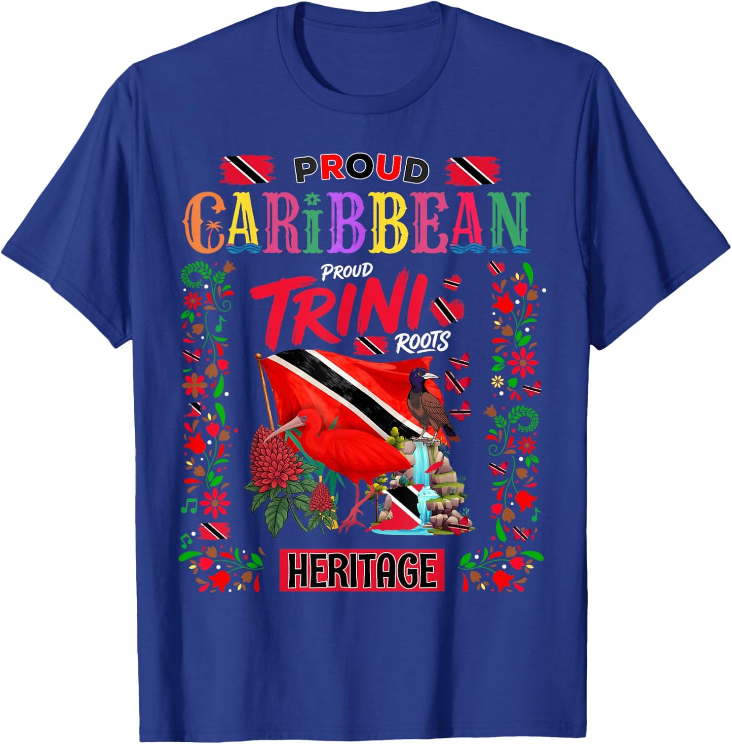 Trinidad Flag Outfit Idea Trinidad & Tobago Themed T-Shirt - T-Shirt | Royal