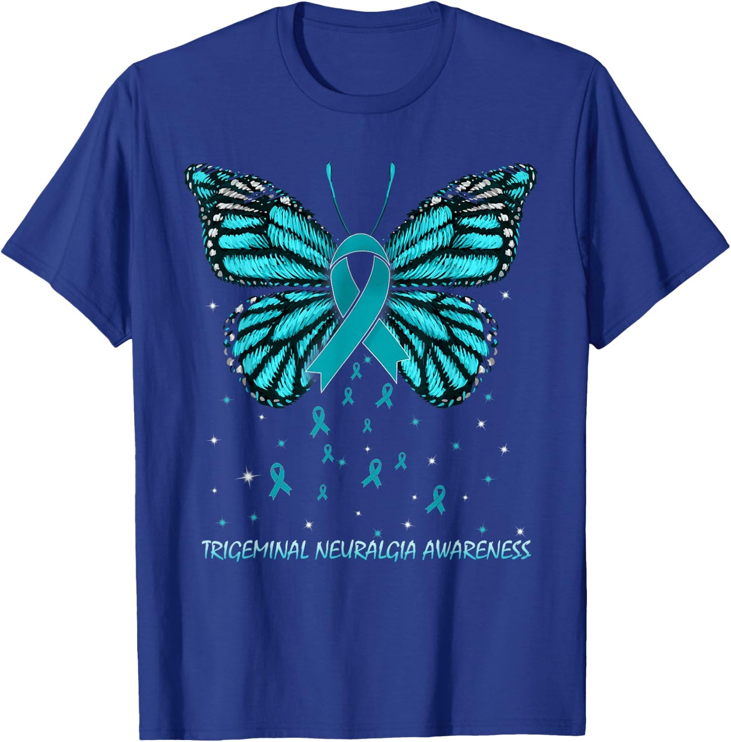 Trigeminal Neuralgia Awareness Butterfly T-Shirt - T-Shirt | Royal
