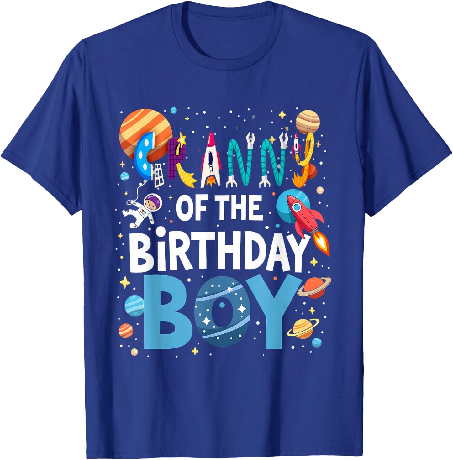 Astronaut 1st Birthday Grandma Granny Of The Birthday Boy T-Shirt - T-Shirt | Royal