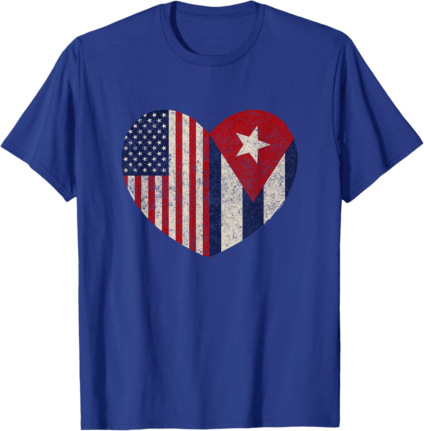 Cuba American Flag Vintage Cuban American T-Shirt - T-Shirt | Royal