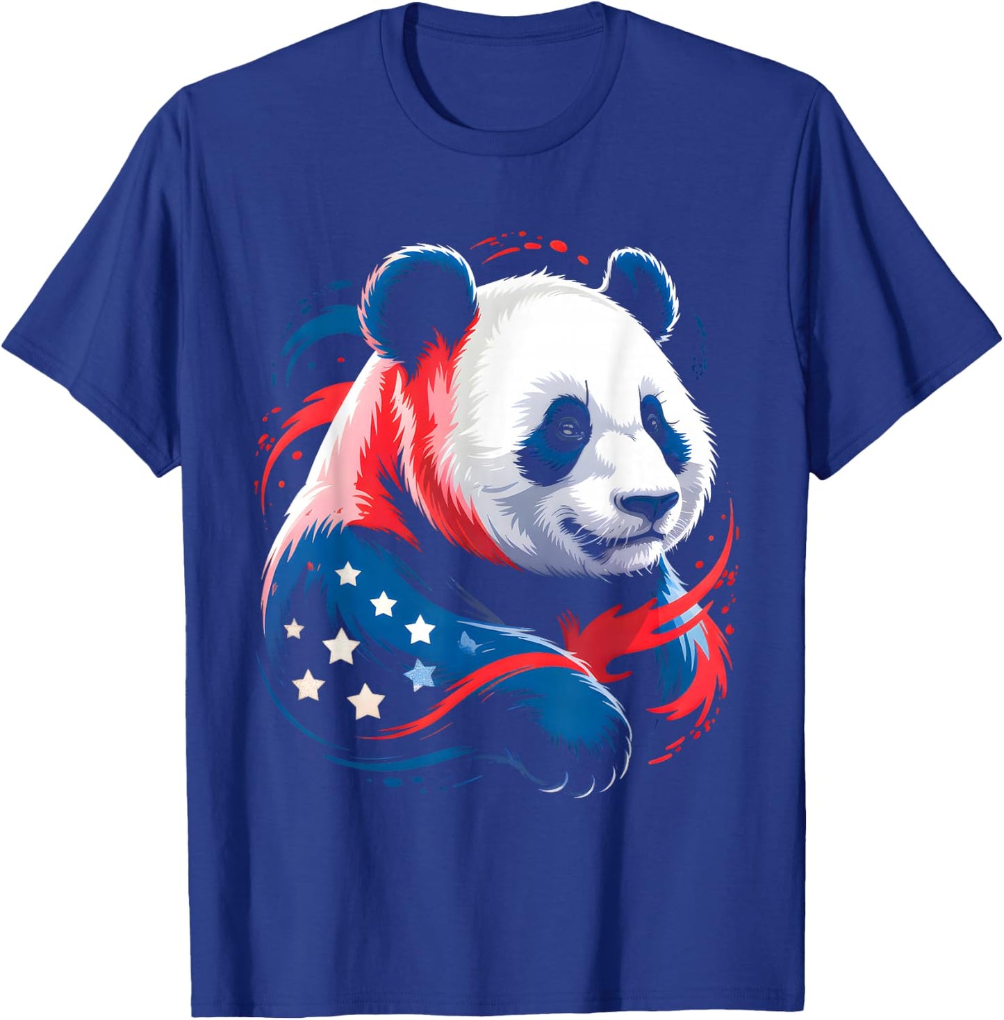Panda 4th Of July Patriotic Panda Graphic American Flag Kids T-Shirt - T-Shirt | Royal
