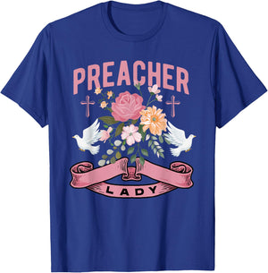 Pastors wife o christian o religious or Preacher Lady T-Shirt - T-Shirt | Royal