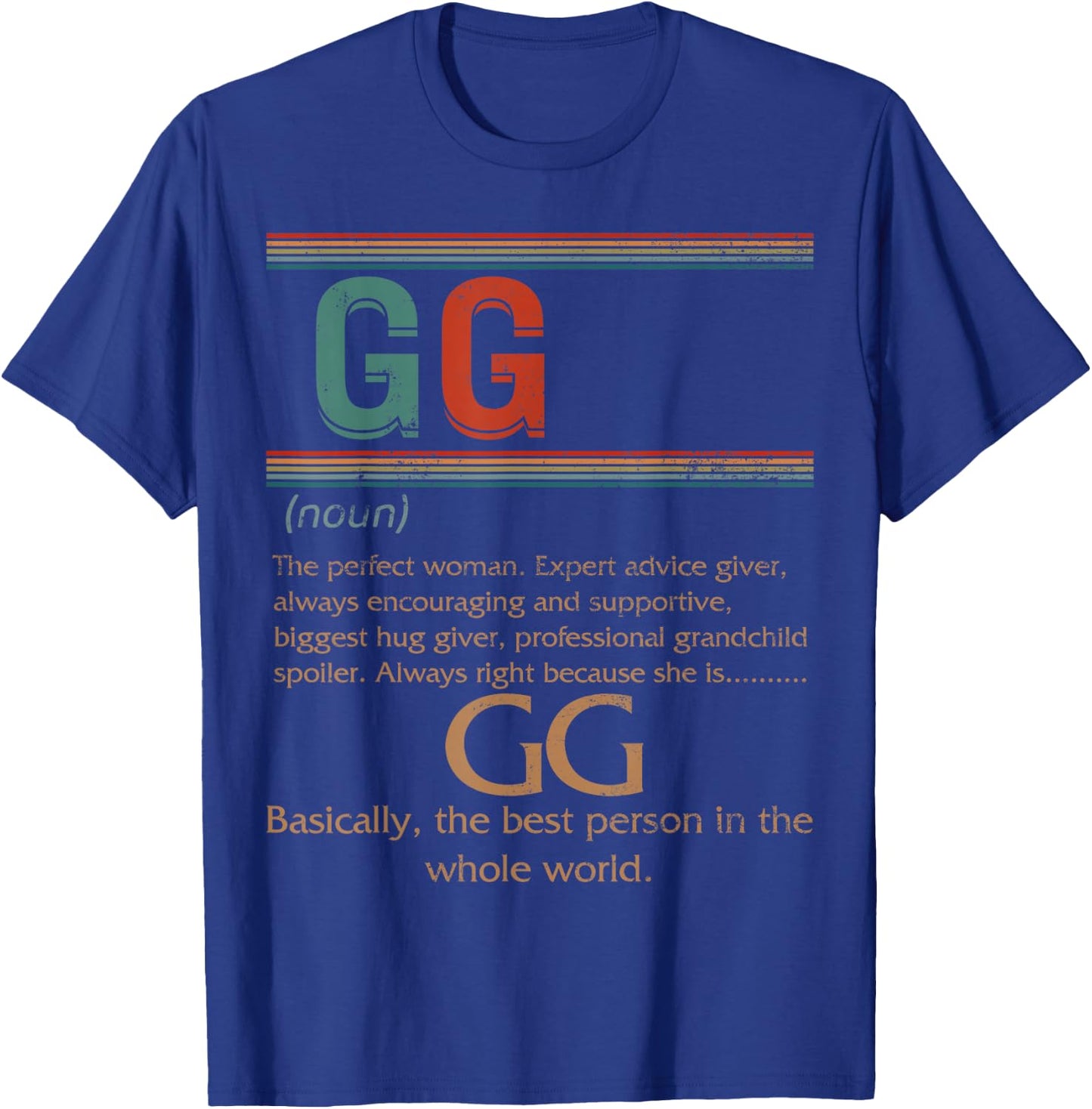 GG Definition Best Grandma Ever Mother's Day Christmas Vinta T-Shirt - T-Shirt | Royal