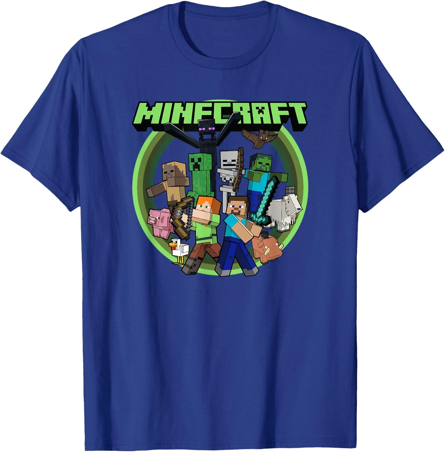 Minecraft Group Circle Logo Poster T-Shirt - T-Shirt | Royal