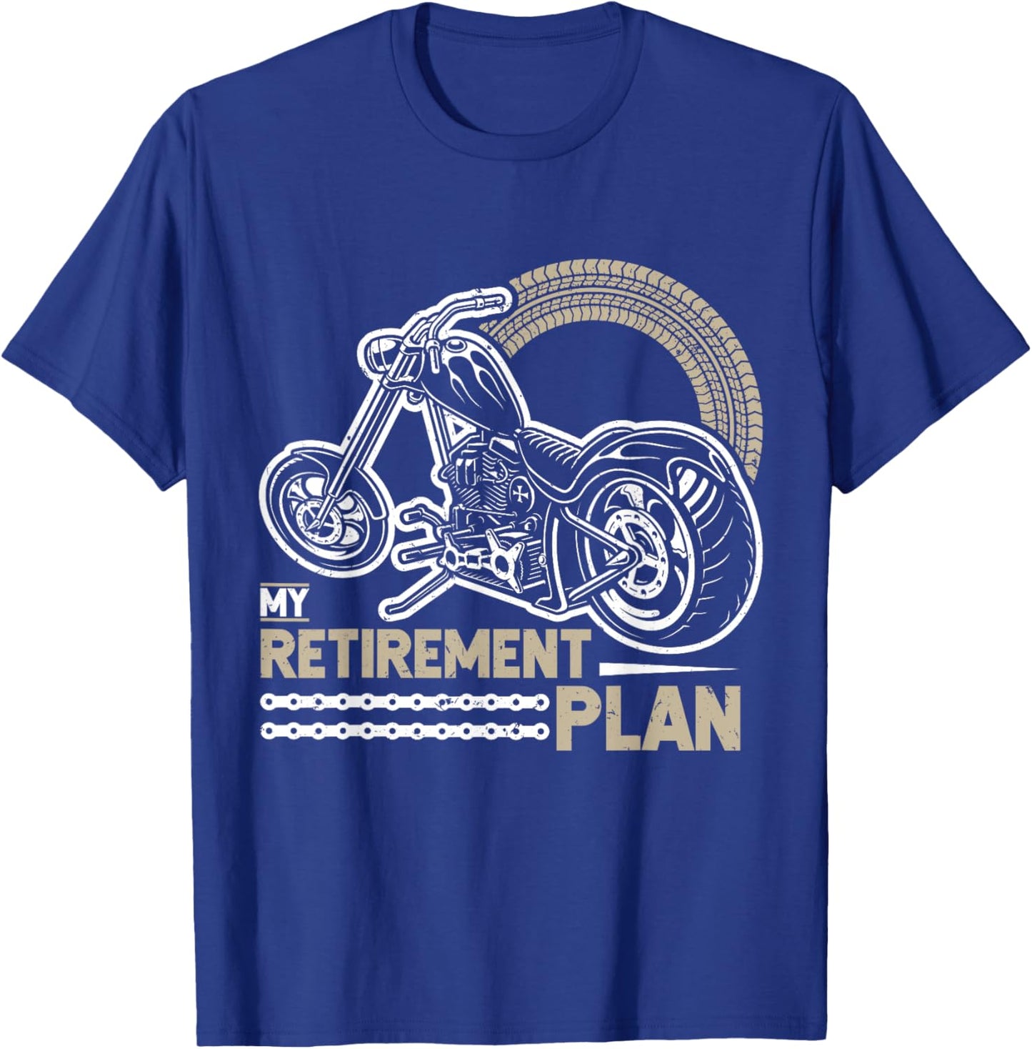 Classic Motorcycle Biker My Retirement Plan Grandpa T-Shirt - T-Shirt | Royal
