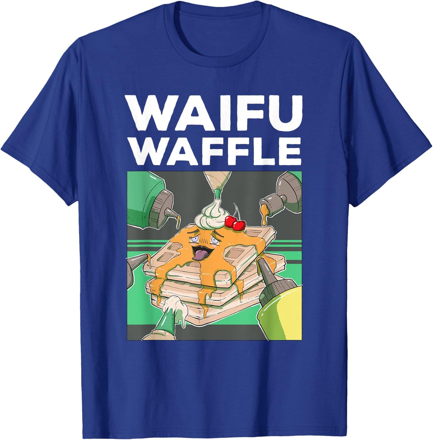 Otaku Ahegao WAIFU WAFFLE Ecchi Etchi Hentai Lewd Great Gift T-Shirt - T-Shirt | Royal