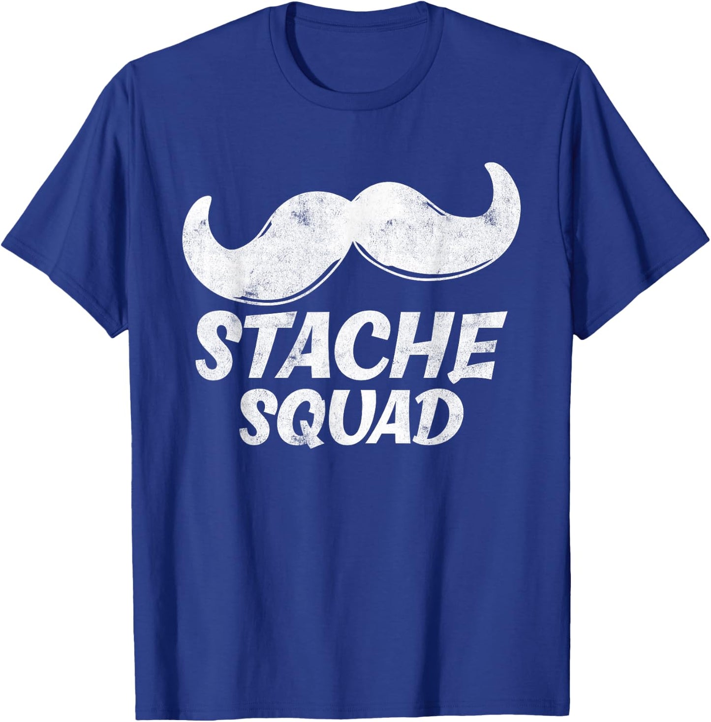 Stache Squad Mustache Group Costume Men Boy T-Shirt - T-Shirt | Royal