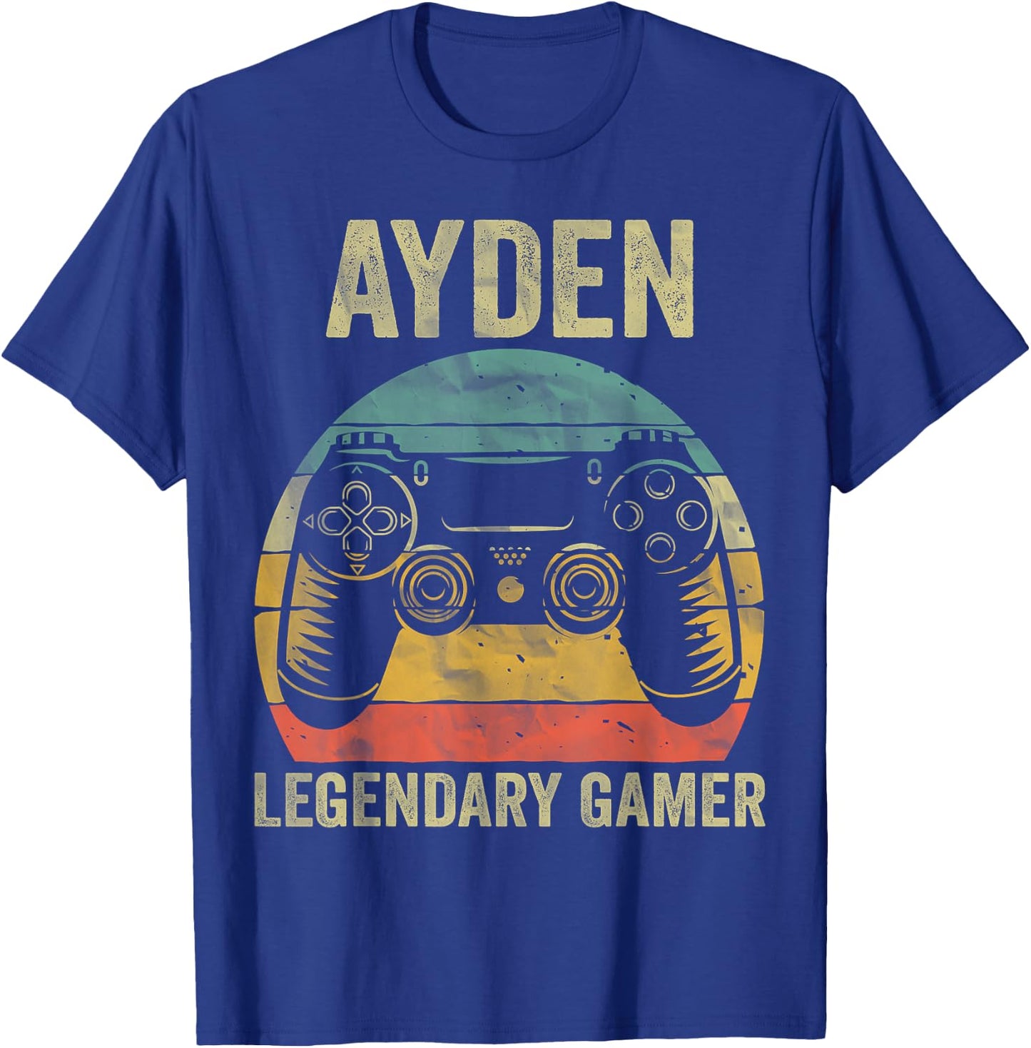 Personalized Legendary Gamer Shirt Ayden Name Video Gamer T-Shirt - T-Shirt | Royal