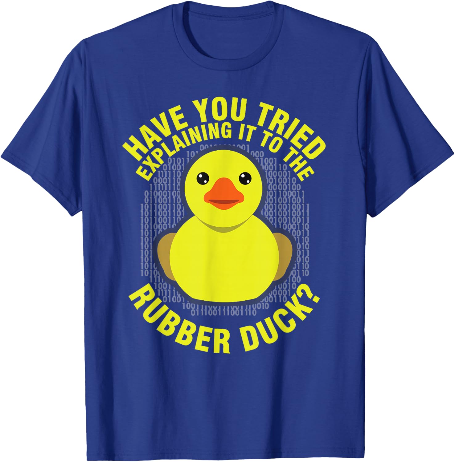 Programmer Rubber Duck for Coding Debugging T-Shirt - T-Shirt | Royal