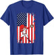 Baseballer Sports Athlete US Flag Dabbing Baseball Player T-Shirt - T-Shirt | Royal