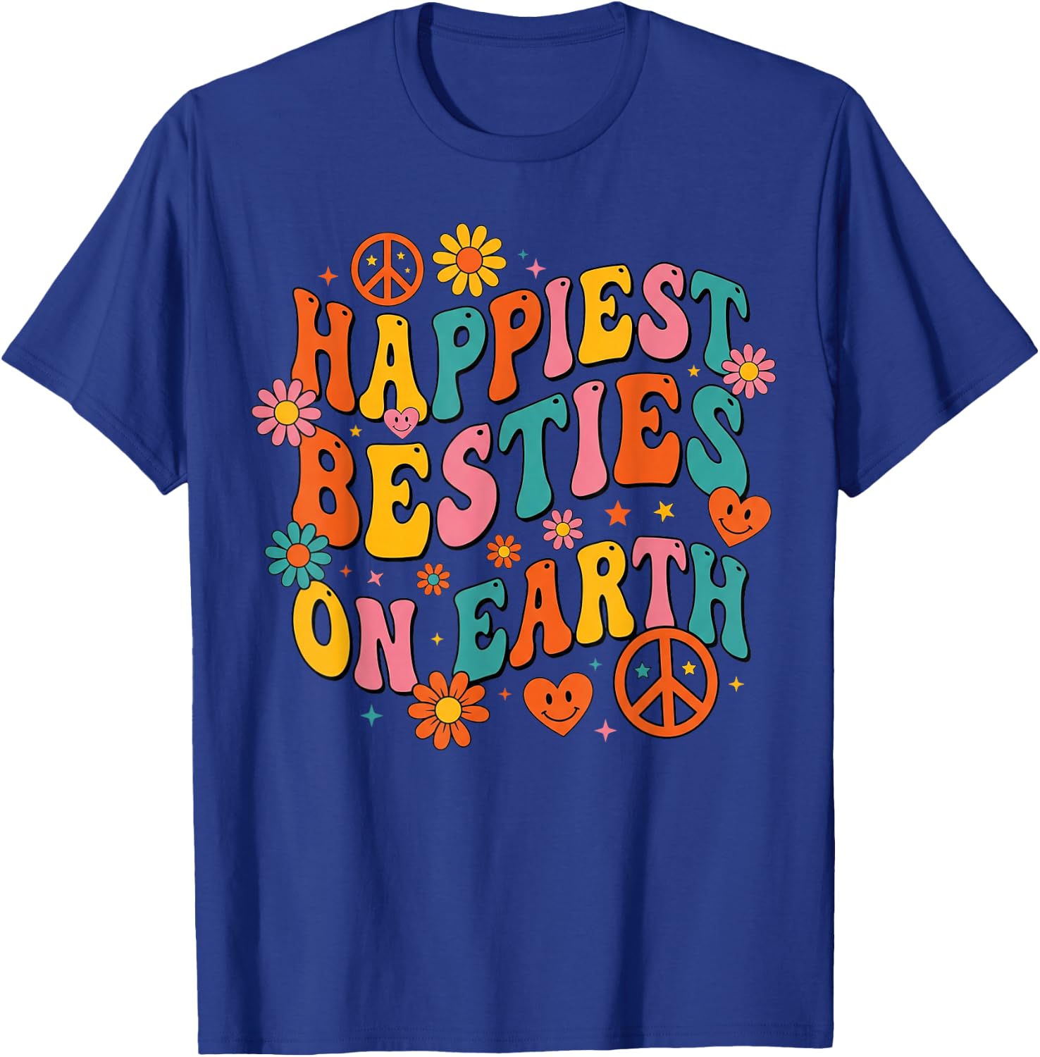 Happiest Besties On Earth Summer Beach Girls Trip Squad T-Shirt - T-Shirt | Royal