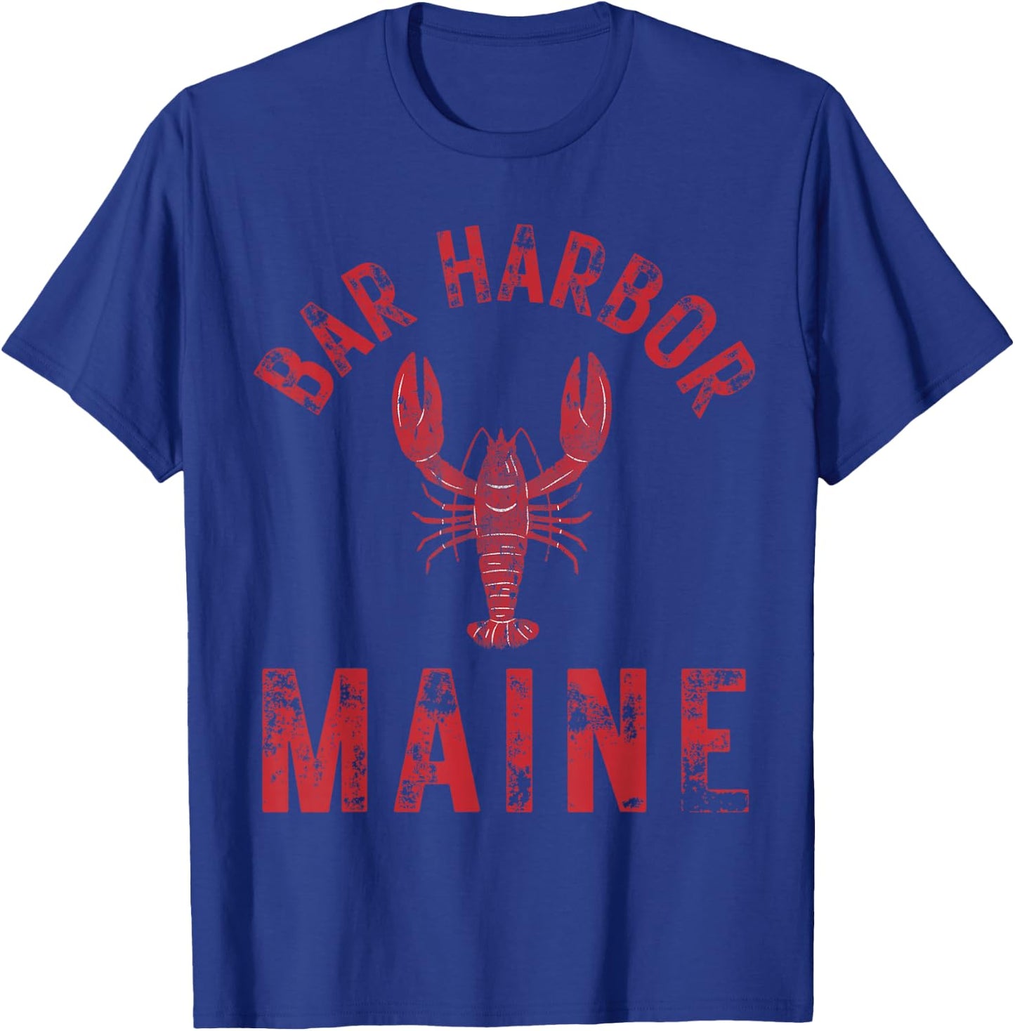Bar Harbor Maine Lobster Travel Acadia Vintage T-Shirt - T-Shirt | Royal