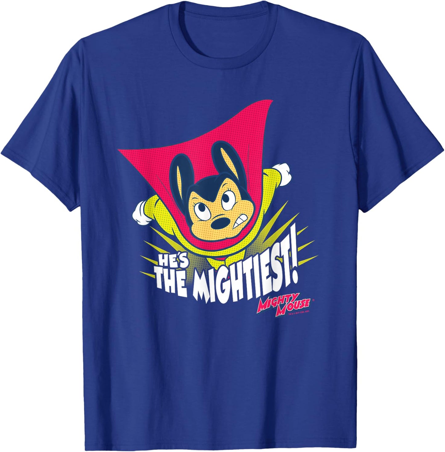 Mighty Mouse He's The Mightiest T-Shirt - T-Shirt | Royal