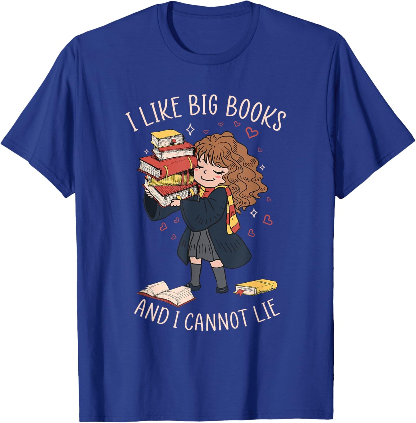 I Like Big Books And I Cannot Lie Reading Book Bookworm T-Shirt - T-Shirt | Royal