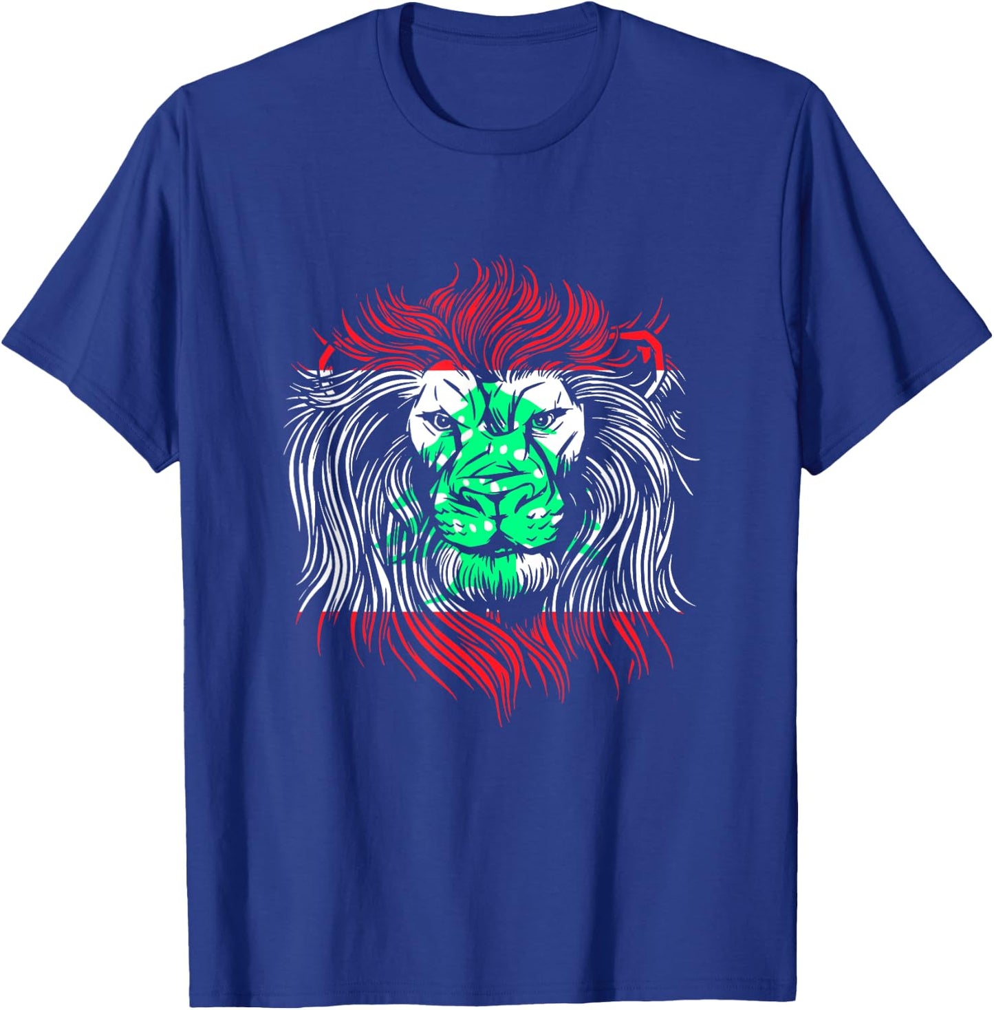 Lion Lebanese Flag Lebanon T-Shirt - T-Shirt | Royal