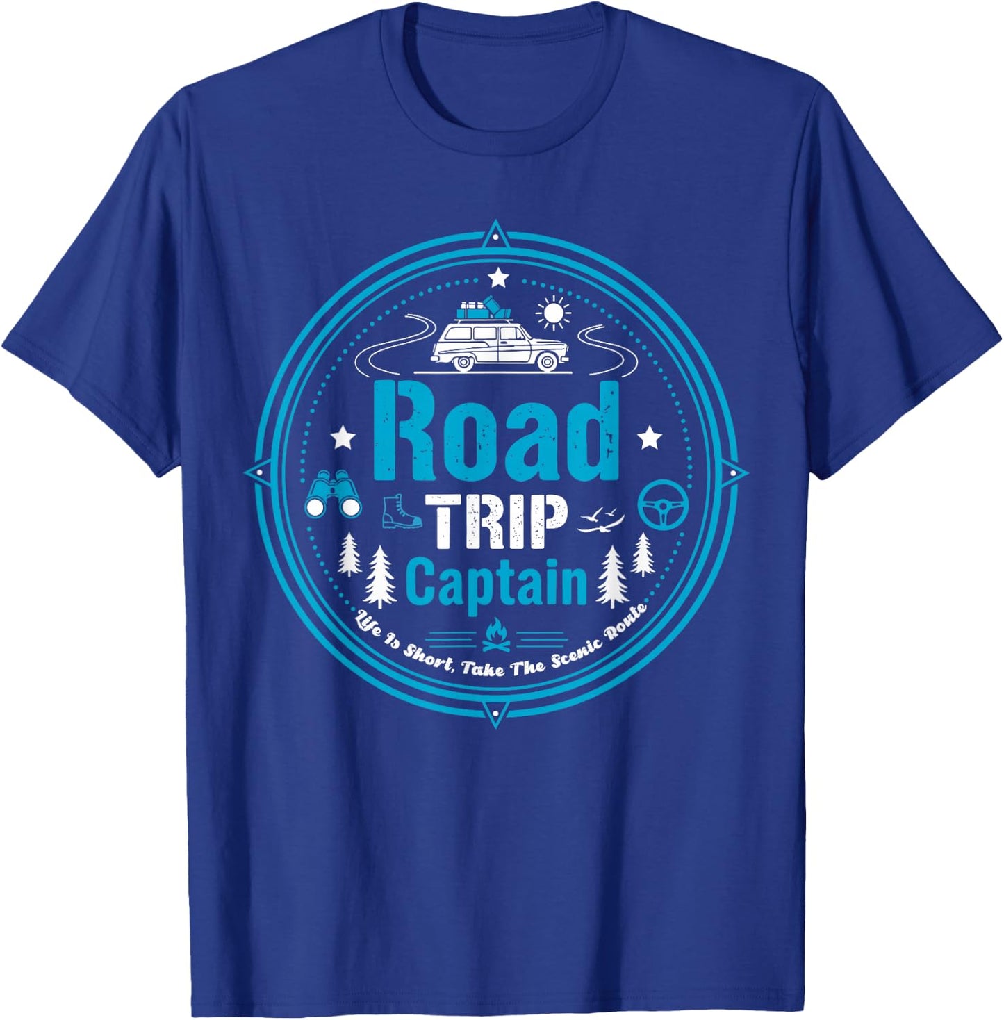 Road Trip Captain Family & Friends Adventure T-Shirt - T-Shirt | Royal