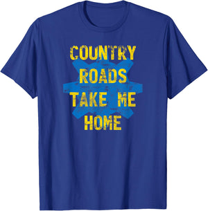 MathWare Country Roads Take Me Home Vault Gear 76 Gift T-Shirt - T-Shirt | Royal
