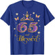 65 and Blessed 65 Years Old Birthday 65th Birthday T-Shirt - T-Shirt | Royal
