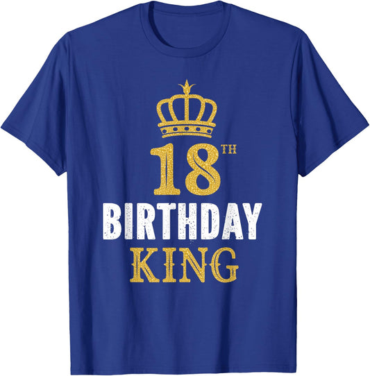 Happy 18th Birthday King 18 Years Old Party Ideas For Boy T-Shirt - T-Shirt | Royal