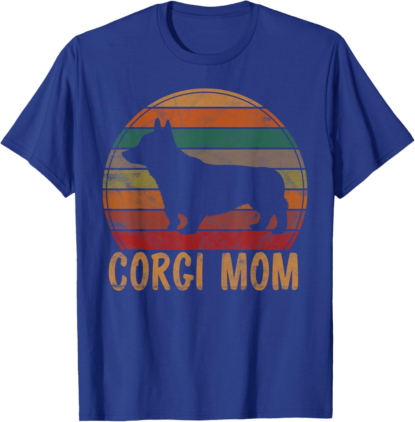 Retro Corgi Mom Gift Dog Mother Pet Welsh Corgi Mama T-Shirt - T-Shirt | Royal