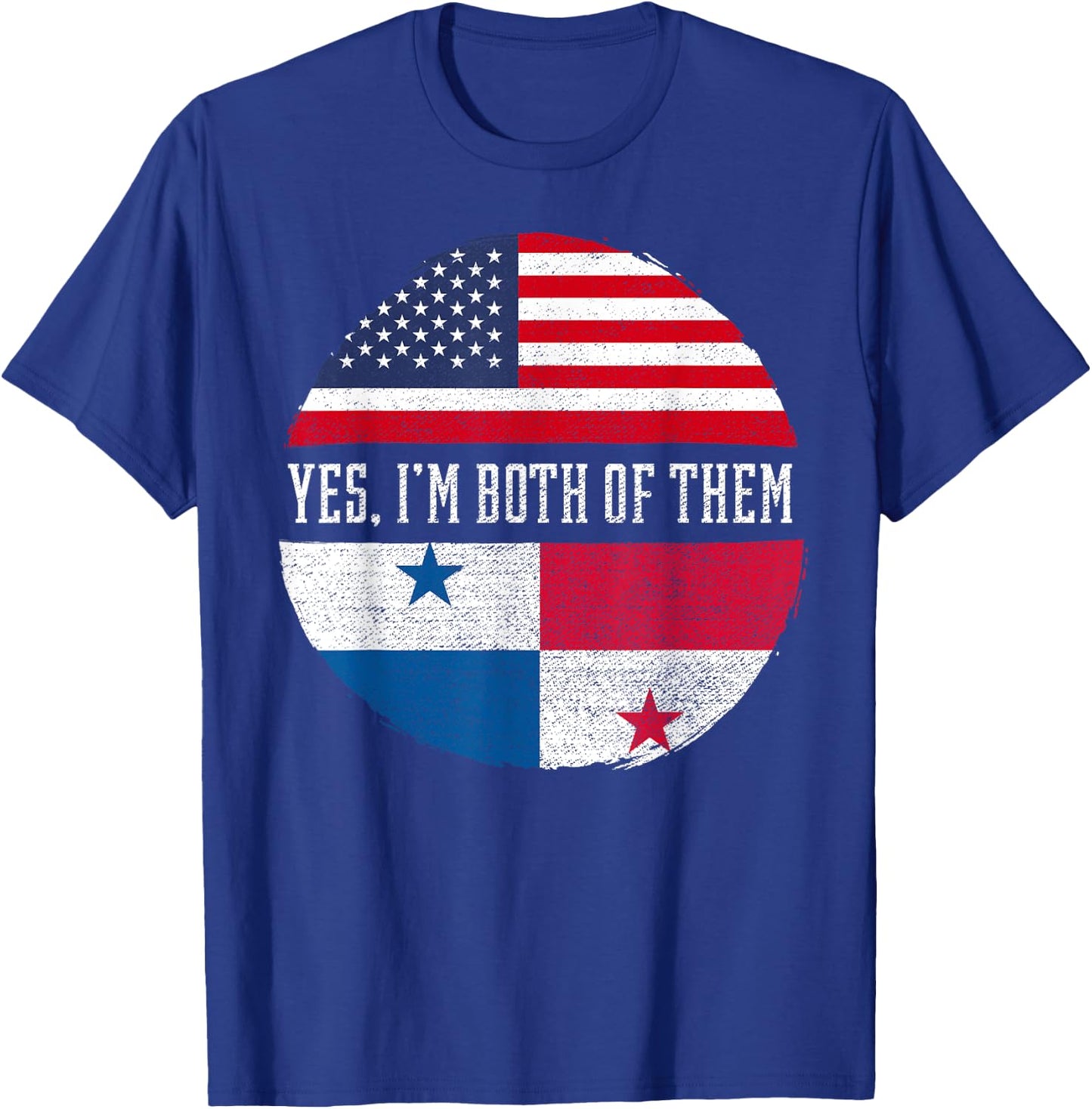 Half American Half Panamanian USA Flag Panama Heritage DNA T-Shirt - T-Shirt | Royal