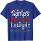 Funny Xmas Lighting Santa's Favorite Lawyer Christmas T-Shirt - T-Shirt | Royal