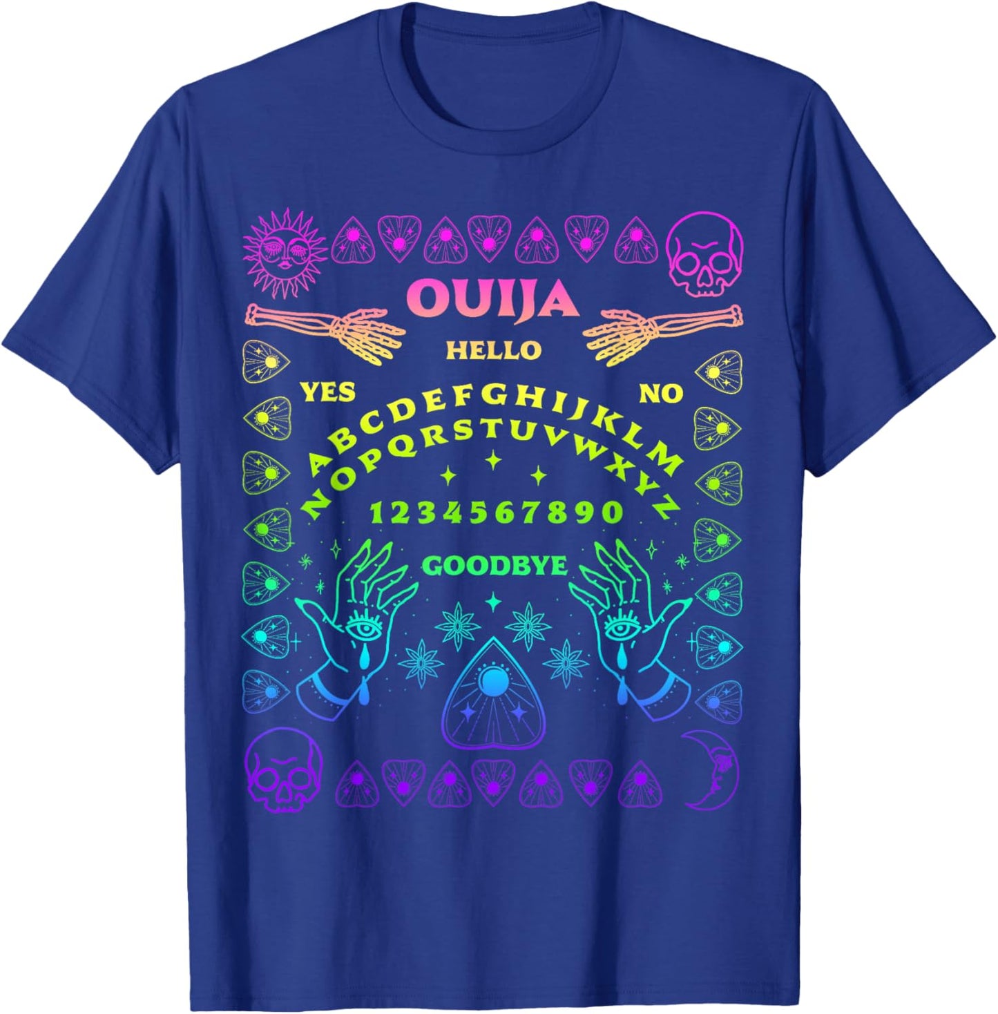 Ouija Board Spirit Board Halloween Skeleton Tarot Women T-Shirt - T-Shirt | Royal
