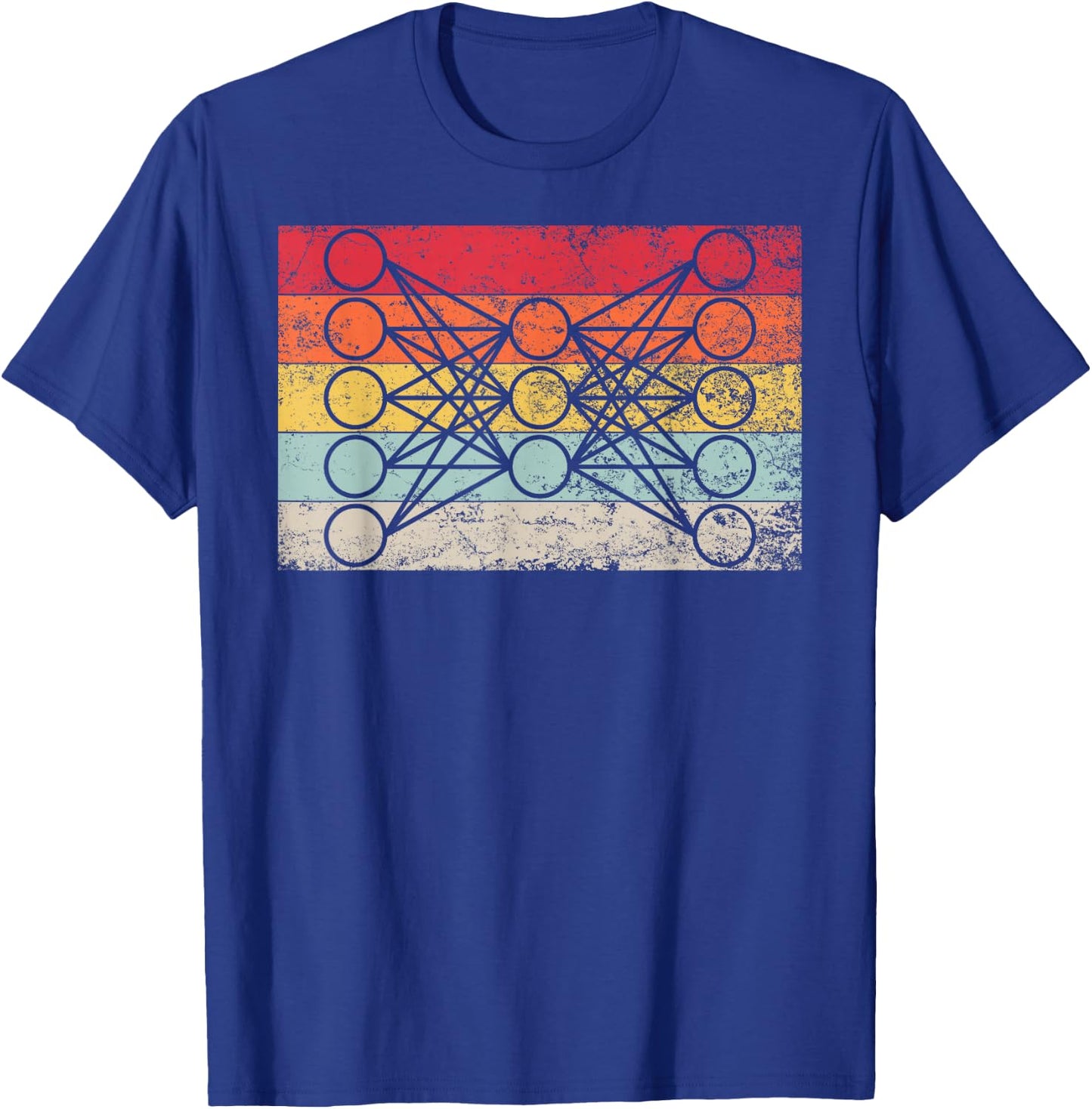 AUTOENCODER Neural Net AI Deep Learning Robot Vintage Style T-Shirt - T-Shirt | Royal