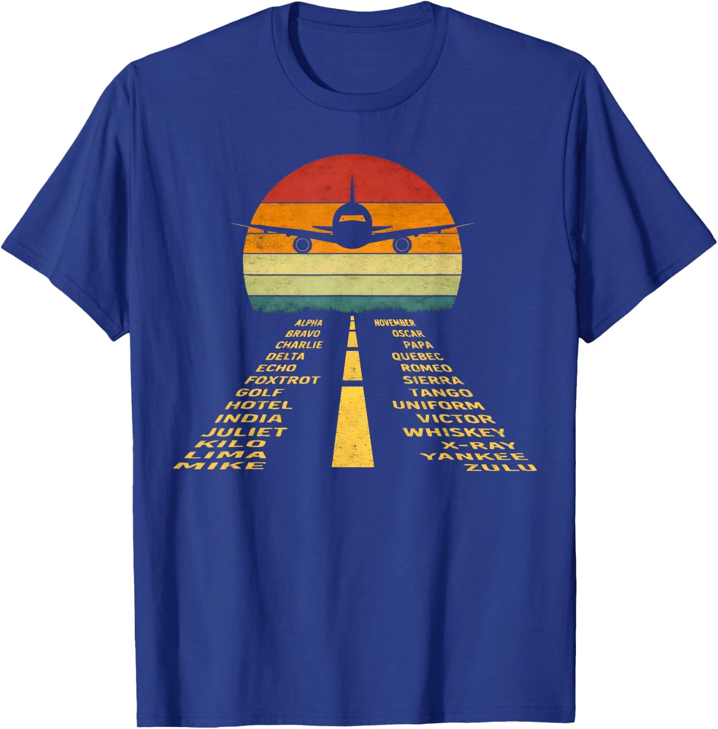 Phonetic Alphabet Airplane Pilot Gifts Women Kids T-Shirt - T-Shirt | Royal