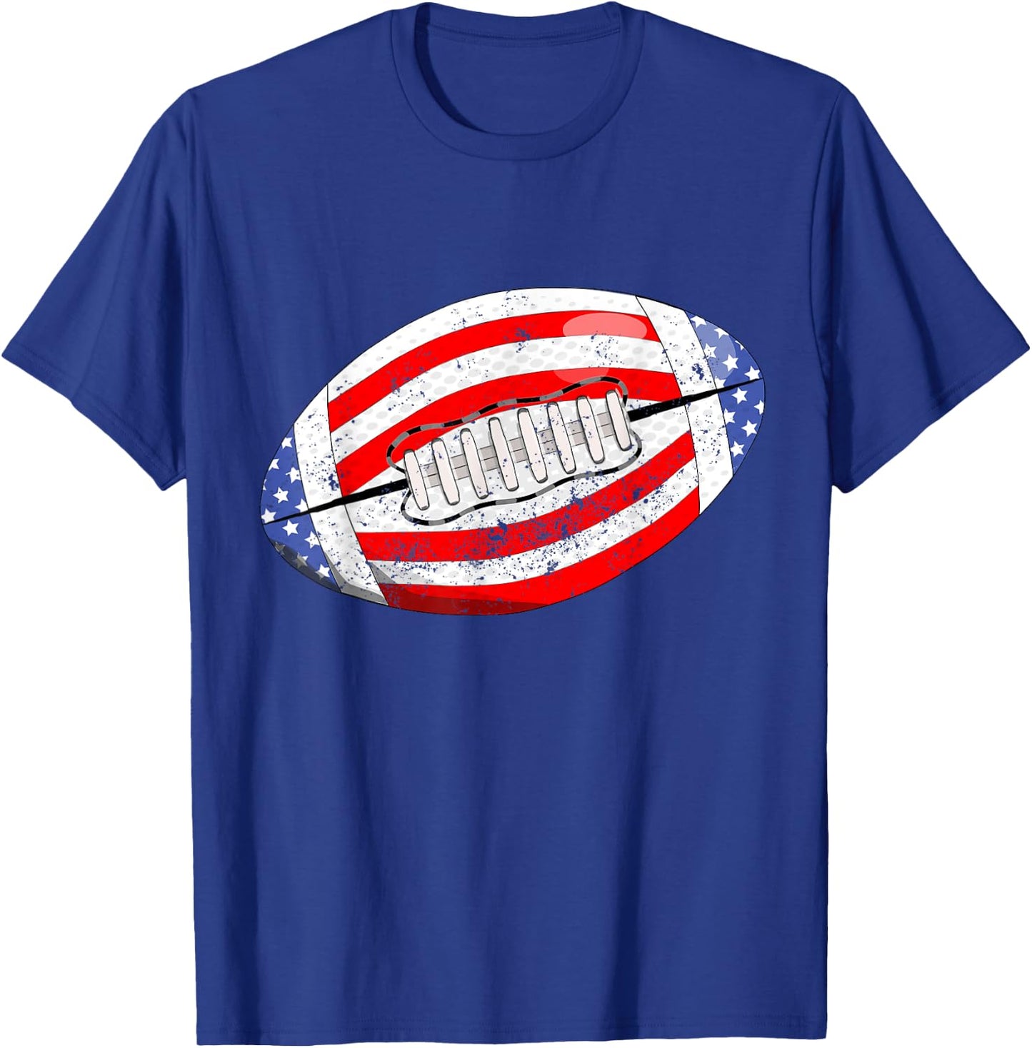 American Football American Flag 4th of July Kids Boys T-Shirt - T-Shirt | Royal