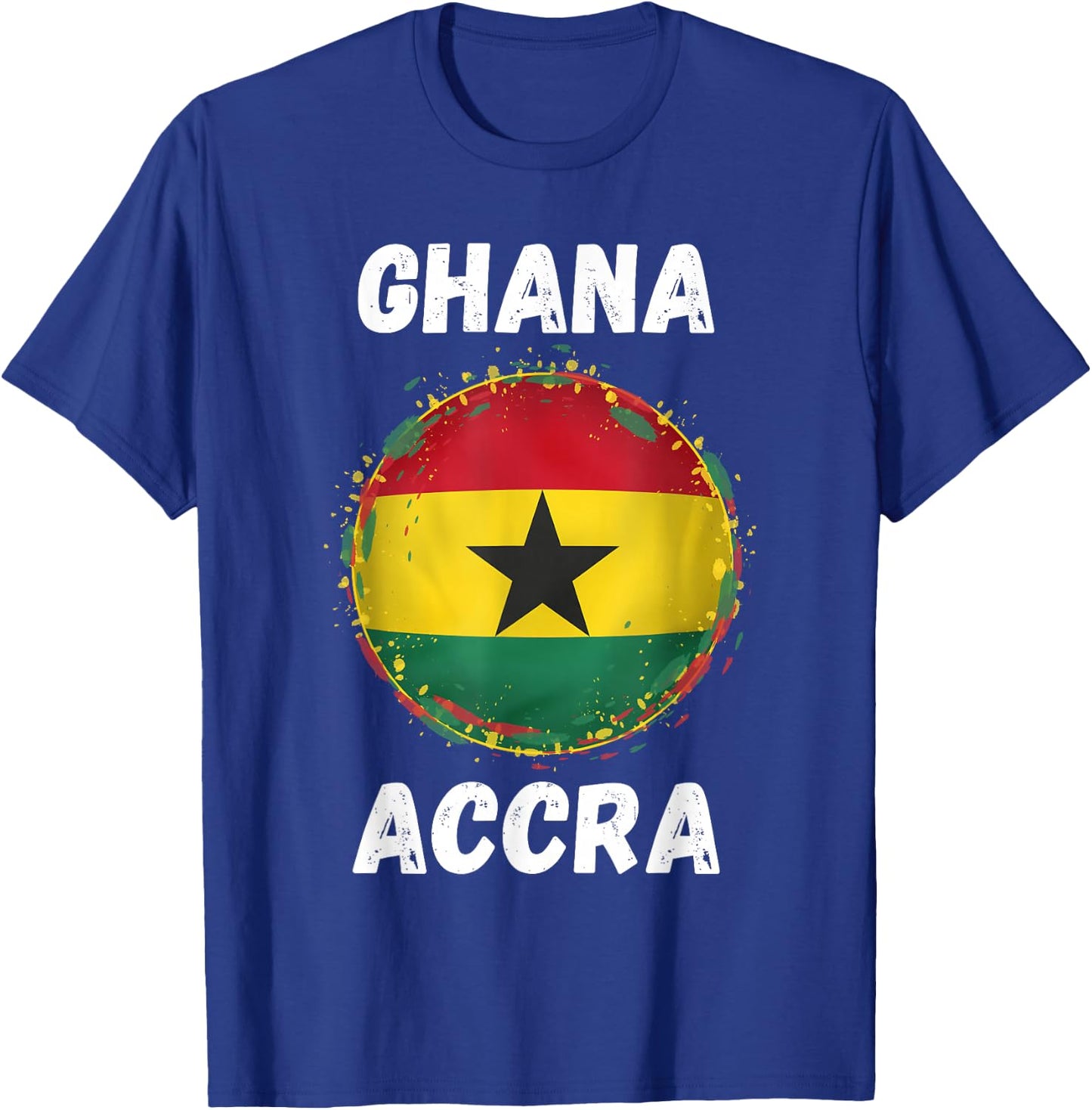 Accra Ghana Retro Vintage Ghanaian Flag Souvenirs T-Shirt - T-Shirt | Royal