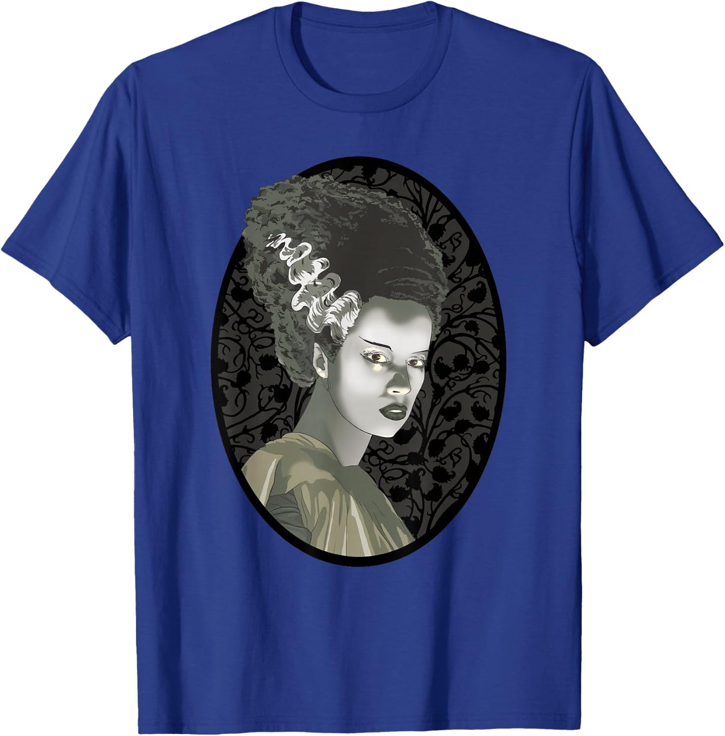 Universal Monsters Bride Of Frankenstein Cartoon Portrait T-Shirt - T-Shirt | Royal