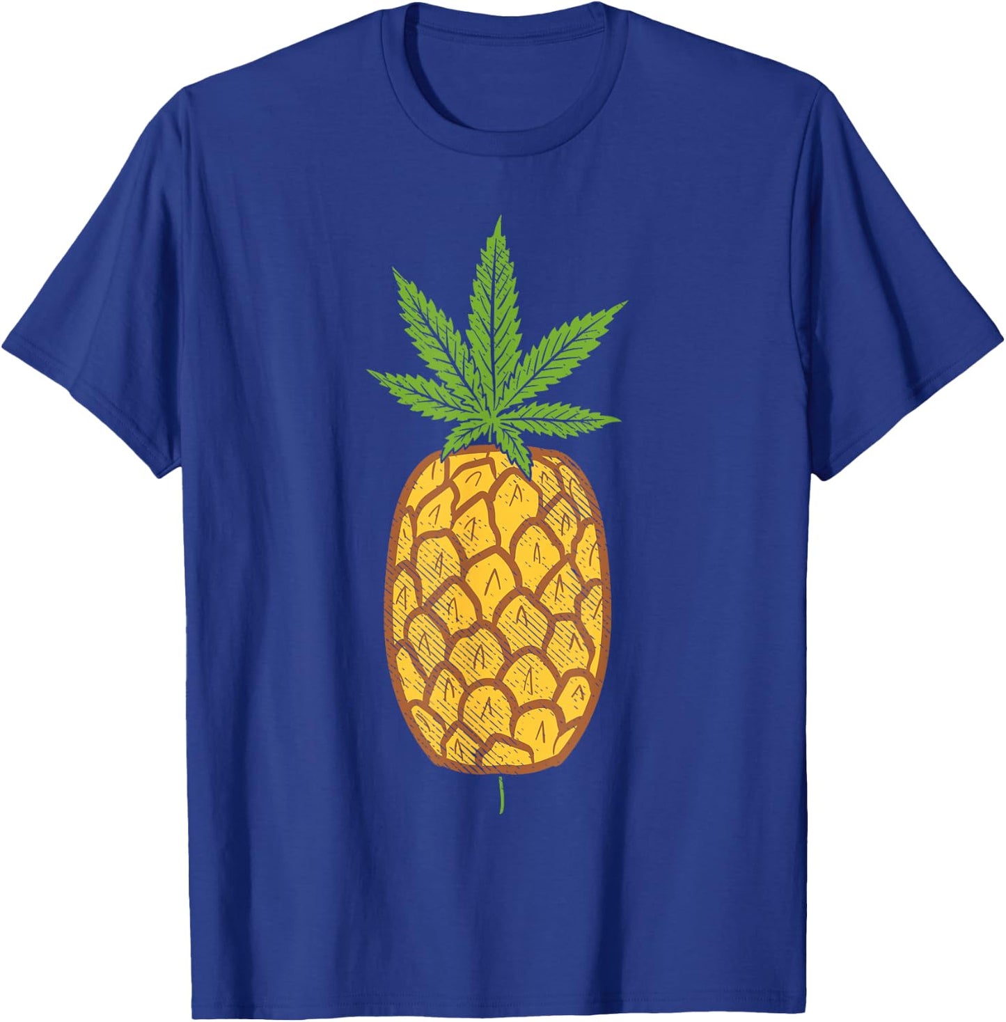 Pineapple Weed Cannabis Funny Marijuana 420 THC Stoner Gift T-Shirt - T-Shirt | Royal