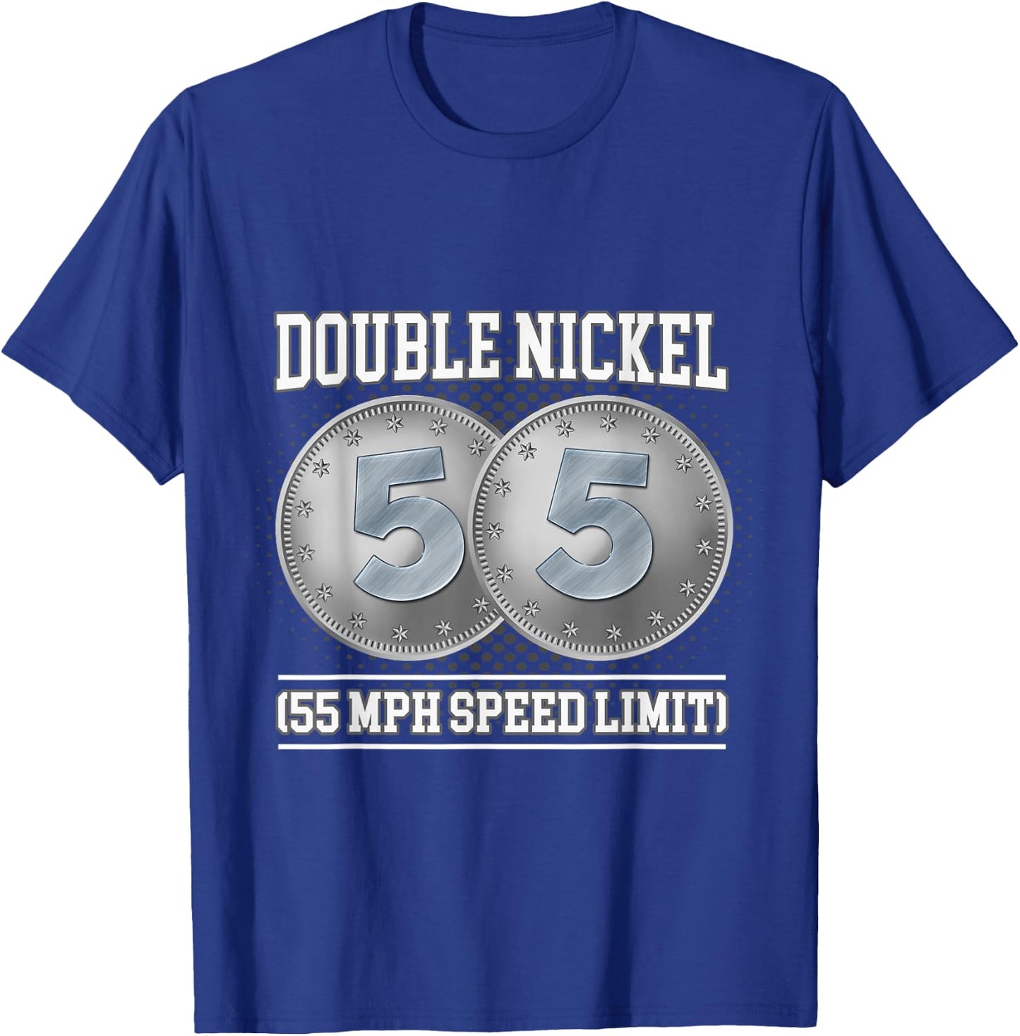 Double Nickel CB Talk Trucker Design T-Shirt - T-Shirt | Royal