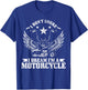 I Don't Snore I Dream I'm A Motorcycle Vintage Funny Biker T-Shirt - T-Shirt | Royal