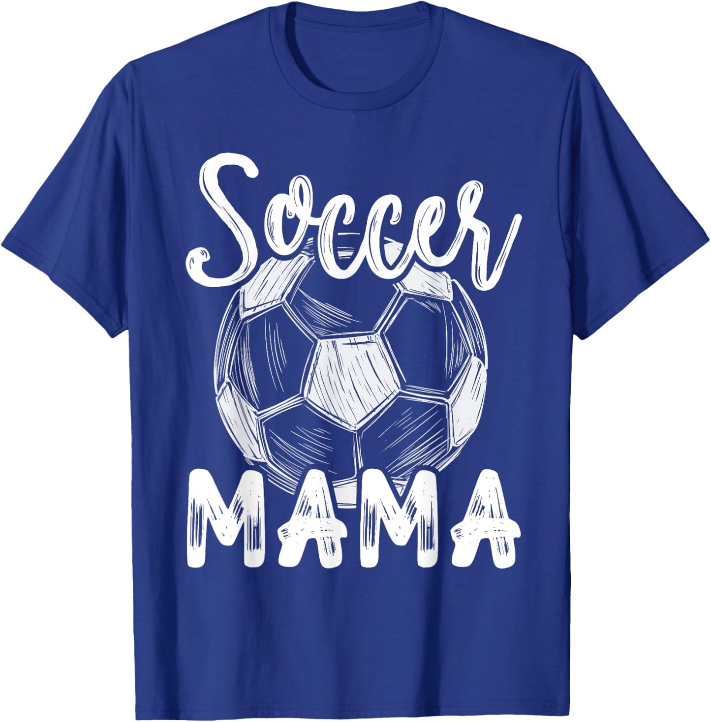 Soccer Mama Women Family Matching Team Player Soccer Ball T-Shirt - T-Shirt | Royal