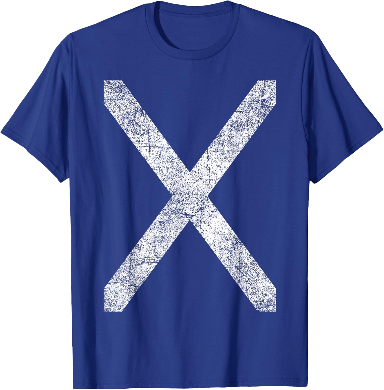 Scotland Flag Scottish Saltire Distressed St Andrew's Cross T-Shirt - T-Shirt | Royal