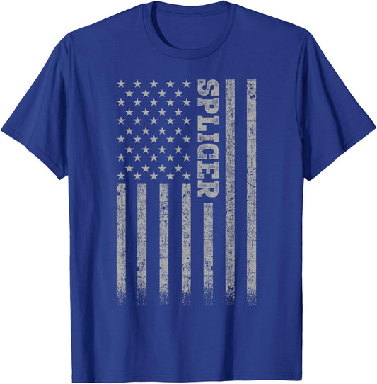 Splicer American Flag T-Shirt - T-Shirt | Royal